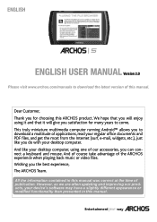 Archos 5 Internet Tablet User Manual