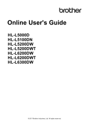 Brother International HL-L5000D Online Users Guide HTML