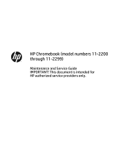 HP Chromebook 11-2200 Maintenance and Service Guide