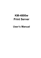 Kyocera KM-4800w KM-4800w Print Server User's Manual