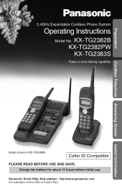 Panasonic KXTG2382BP 2.4 Ghz Cordles Phon