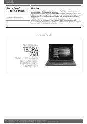Toshiba Tecra Z40 PT461A-00N006 Detailed Specs for Tecra Z40 PT461A-00N006 AU/NZ; English