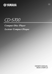 Yamaha CDS700BL Owner's Manual