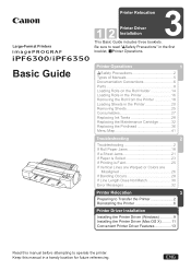 Canon 3807B007 iPF6300/iPF6350 Basic Guide No.3