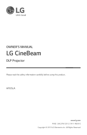 LG HF65LA Owners Manual