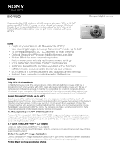 Sony DSCW650/BFD Marketing Specifications (Silver model)