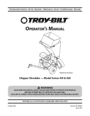 Troy-Bilt CS 4265 Operation Manual