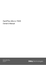 Dell OptiPlex Micro 7020 Owners Manual
