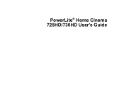 Epson PowerLite Home Cinema 730HD User Manual