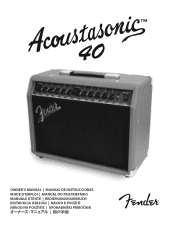 Fender 160Acoustasonic 40 Owner Manual