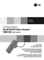 LG HBM-235 User Manual