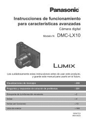 Panasonic DMC-LX10K Advanced Spanish Operating Manual