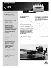 Behringer U-PHONO UFO202 Brochure