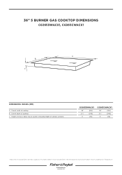 Fisher and Paykel CG365DWACX1 FAP INSTALLATION SHEET GAS COOKTOP (English)