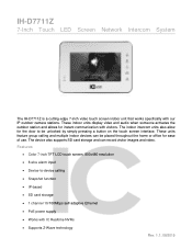 IC Realtime IH-D7711Z Product Datasheet