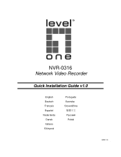 LevelOne NVR-0316 Quick Install Guide