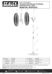 Sealey HVSF30 Parts Diagram