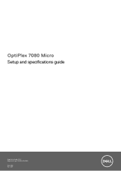 Dell OptiPlex 7080 Micro Setup and specifications guide