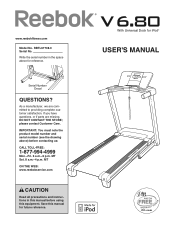 Reebok V 6.80 Treadmill English Manual