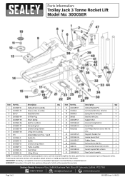 Sealey 3000SER Parts Diagram