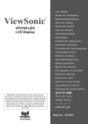 ViewSonic VP2765-LED VP2765-LED User Guide (English)