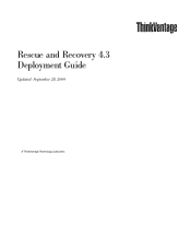 Lenovo ThinkStation C20 (English) Rescue and Recovery 4.3 Deployment Guide