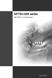 MSI NF750-G55 User Guide
