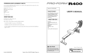 ProForm Rower 400 Instruction Manual