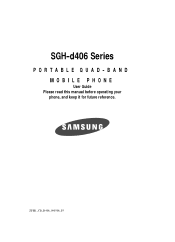 Samsung SGH-D406 User Manual (user Manual) (ver.f6) (English)