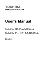 Toshiba NB10t-A PU141C-01G020 Users Manual Canada; English