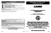 Lasko H20600 User Manual