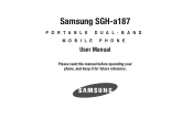 Samsung SGH-A187 User Manual (user Manual) (ver.f5) (English)