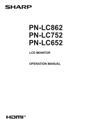 Sharp PN-LC2 Operation Manual