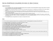 Sony ILCA-77M2 Memory Stick® Media Compatibility Information for Alpha Cameras