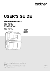 Brother International RJ-4030Ai Users Guide