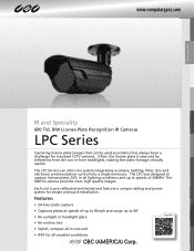 Ganz Security LPC1260 LPC Series Specifications