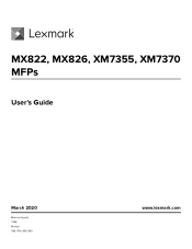 Lexmark MX826 Users Guide PDF