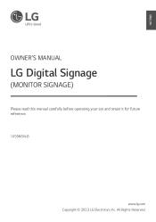 LG 105BM5N-B Owners Manual