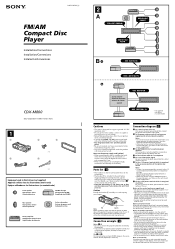 Sony CDX-M800 Installation/Connection Instructions