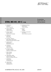 Stihl MS 441 C-M STIHL Magnum Parts List