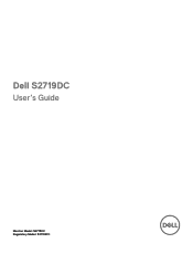 Dell S2719DC Monitor Users Guide