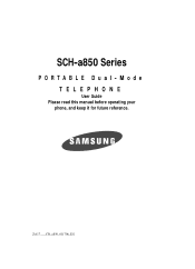 Samsung SCH-A850 User Manual (user Manual) (ver.d2) (English)