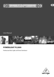 Behringer POWERLIGHT PL2000 Manual