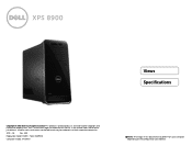 Dell XPS 8900 Specifications