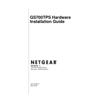 Netgear GS748TPS GS7xxTPS Hardware manual