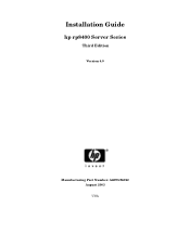 HP Server rp8400 Installation Guide, Third Edition - HP rp8400 Server Series