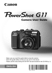 Canon NB-7L PowerShot G11 Camera User Guide