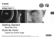 Canon PIXMA PRO-1 PRO-1 series Getting Started