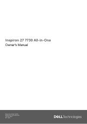 Dell Inspiron 27 7730 All-in-One Owners Manual