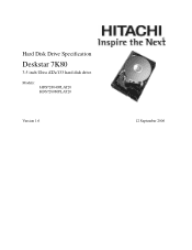 Hitachi HDS728080PLAT20 Specifications